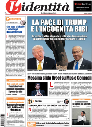 L'Identità prima pagina