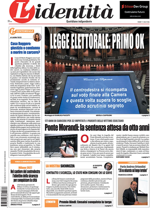 L'Identità prima pagina