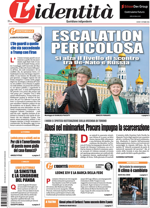 L'Identità prima pagina