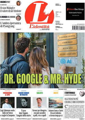 Prima pagina L'Identità di oggi - Quotidiano nazionale