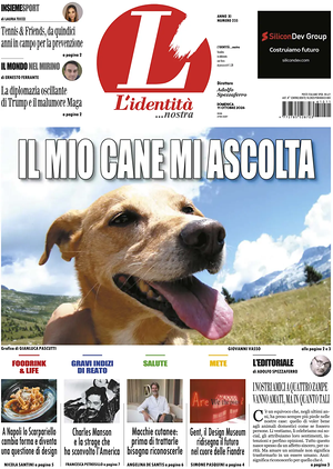 Prima pagina L'Identità di oggi - Quotidiano nazionale