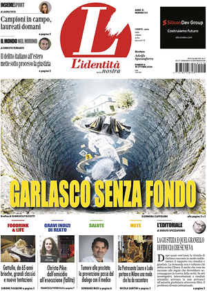 Prima pagina L'Identità di oggi - Quotidiano nazionale
