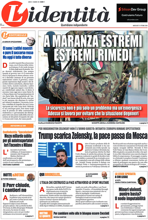 L'Identità prima pagina