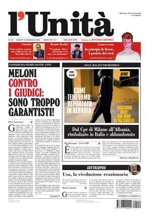 L'Unità prima pagina