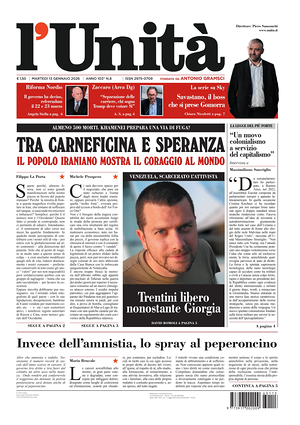 L'Unità prima pagina