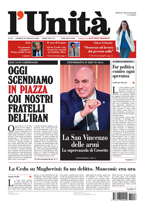 L'Unità prima pagina