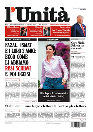 L'Unità prima pagina
