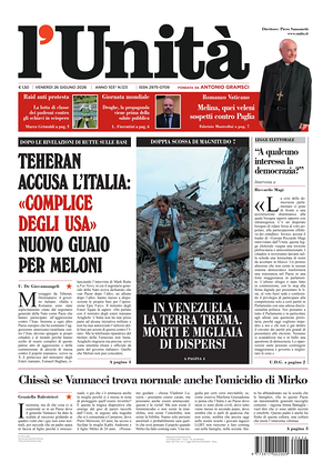 L'Unità prima pagina