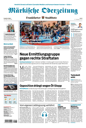 Titelseite von Märkische Oderzeitung heute - Regionale Zeitungen