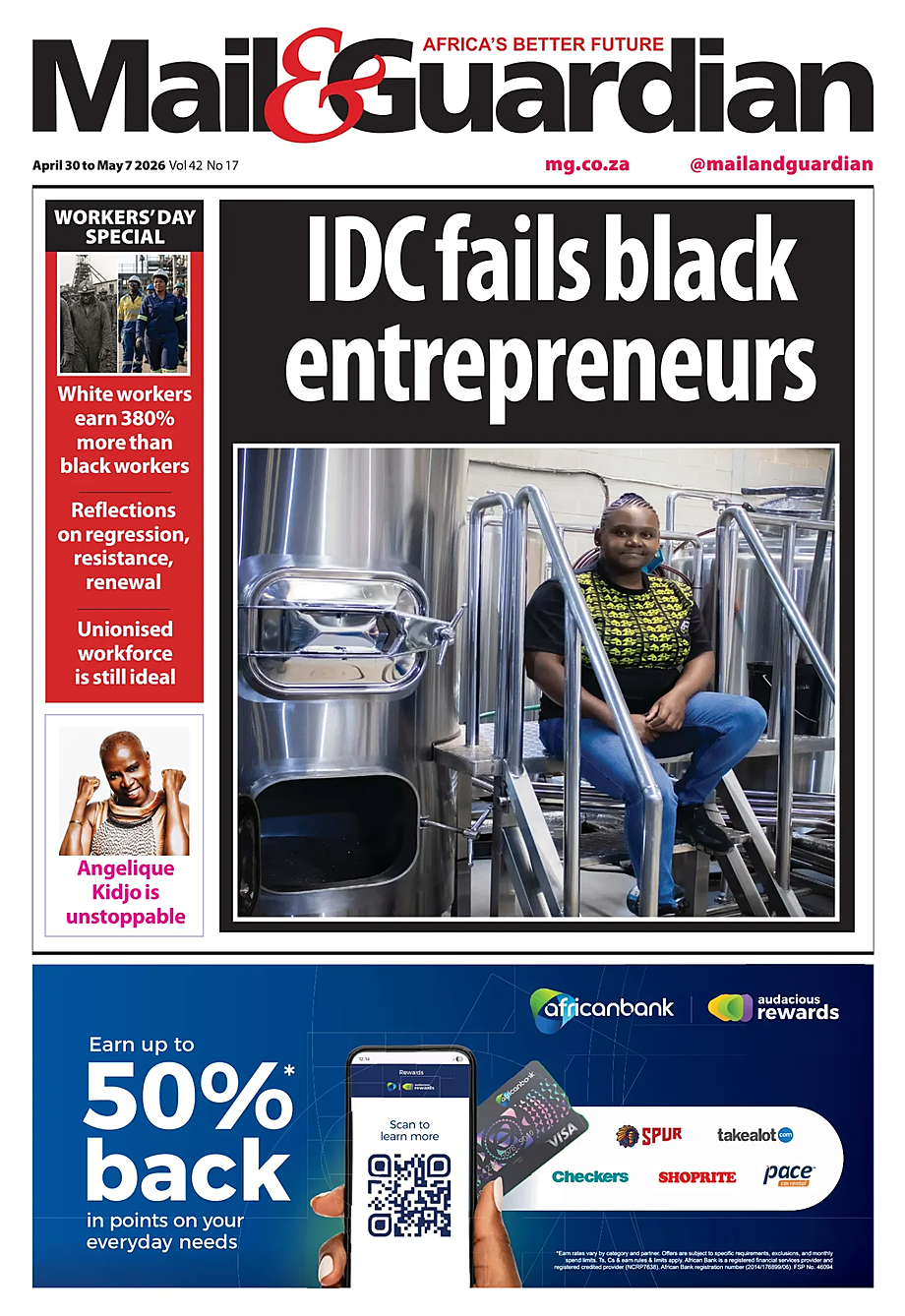Portada Mail & Guardian de hoy - Quiosco 30 abril 2026