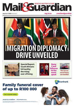 Prima pagina Mail & Guardian di oggi - Quotidiano estero
