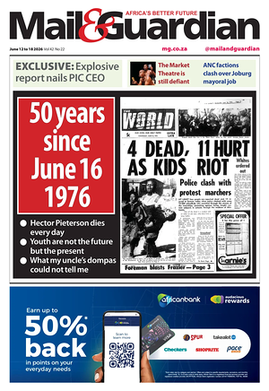 Prima pagina Mail & Guardian di oggi - Quotidiano estero