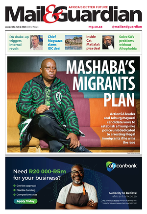 Prima pagina Mail & Guardian di oggi - Quotidiano estero