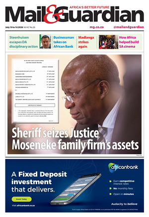Prima pagina Mail & Guardian di oggi - Quotidiano estero