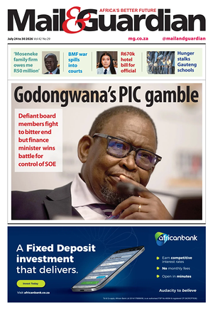 Prima pagina Mail & Guardian di oggi - Quotidiano estero