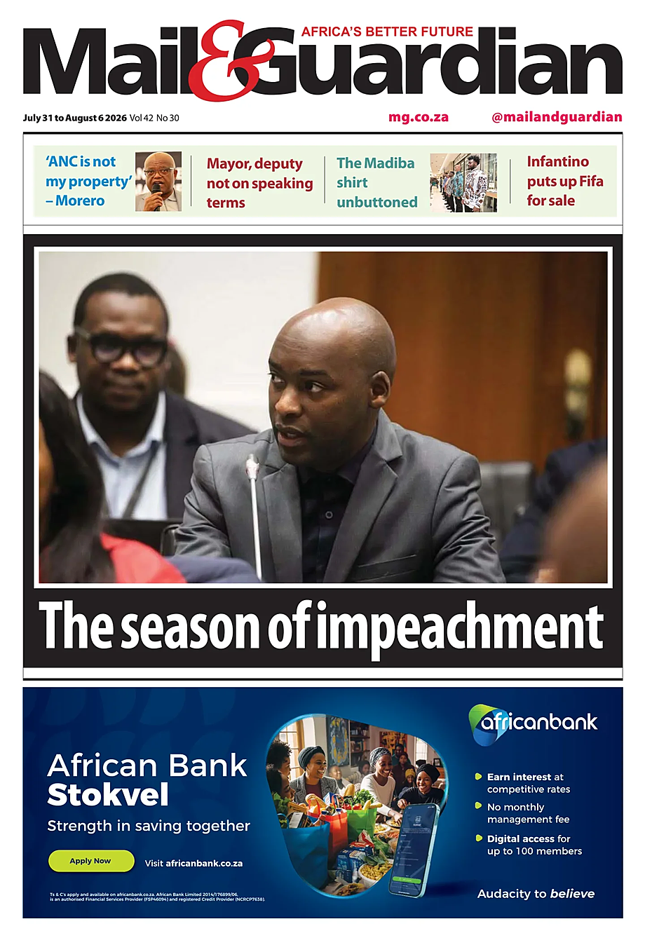 Portada Mail & Guardian de hoy - Quiosco 31 julio 2026