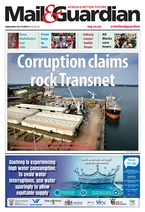 Prima pagina Mail & Guardian di oggi - Quotidiano estero