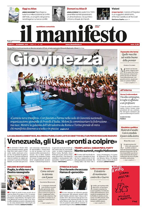 Il Manifesto prima pagina