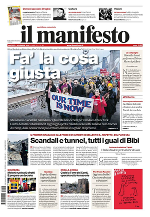 Il Manifesto prima pagina