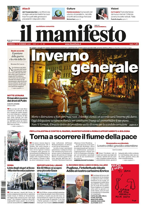 Prima pagina Il Manifesto di oggi - Quotidiano nazionale
