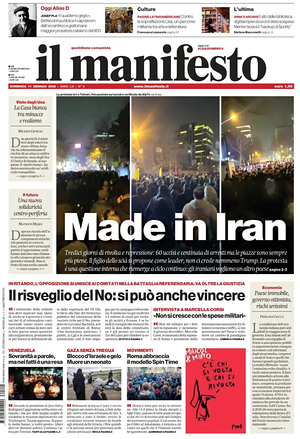 Il Manifesto prima pagina