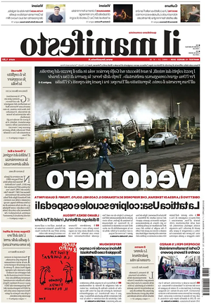 Prima pagina Il Manifesto di oggi - Quotidiano nazionale