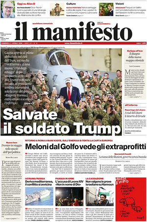 Prima pagina Il Manifesto di oggi - Quotidiano nazionale