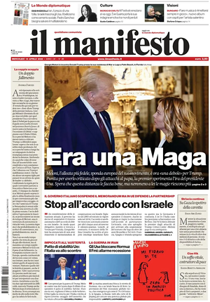 Prima pagina Il Manifesto di oggi - Quotidiano nazionale