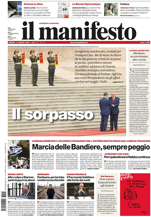 Prima pagina Il Manifesto di oggi - Quotidiano nazionale