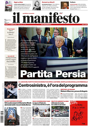 Prima pagina Il Manifesto di oggi - Quotidiano nazionale