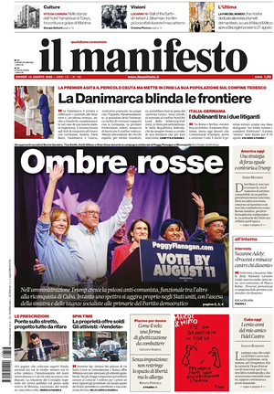 Prima pagina Il Manifesto di oggi - Quotidiano nazionale