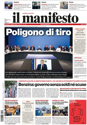 Prima pagina Il Manifesto di oggi - Quotidiano nazionale