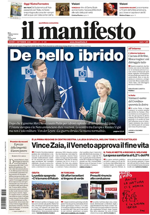 Il Manifesto prima pagina