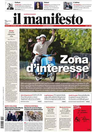 Prima pagina Il Manifesto di oggi - Quotidiano nazionale