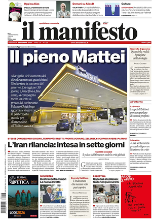 Prima pagina Il Manifesto di oggi - Quotidiano nazionale