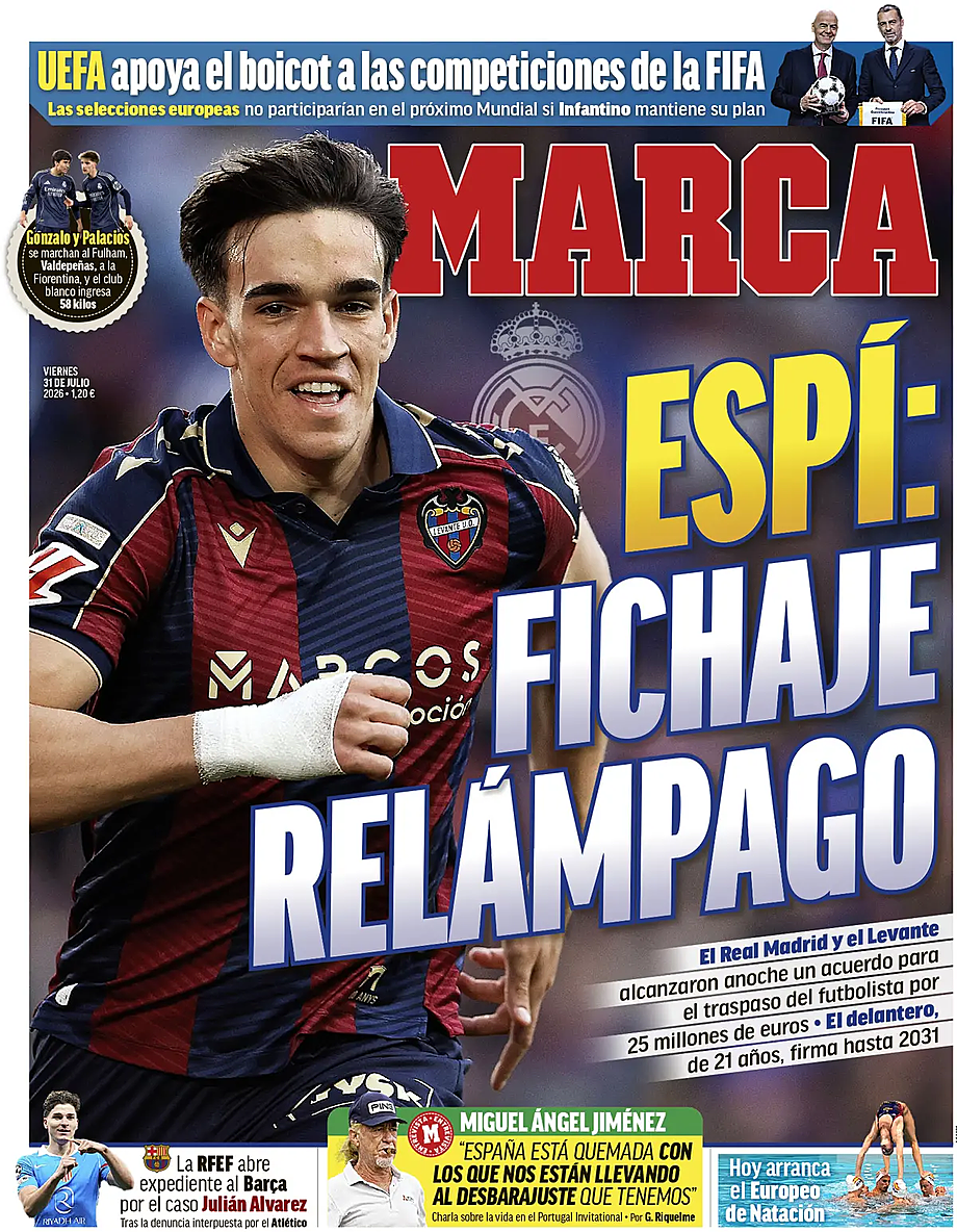 Portada Marca de hoy - Quiosco 31 julio 2026