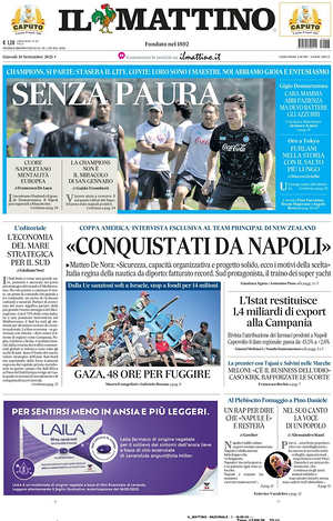Prima pagina Il Mattino di oggi - Quotidiano nazionale