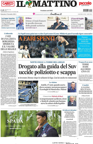 Il Mattino prima pagina