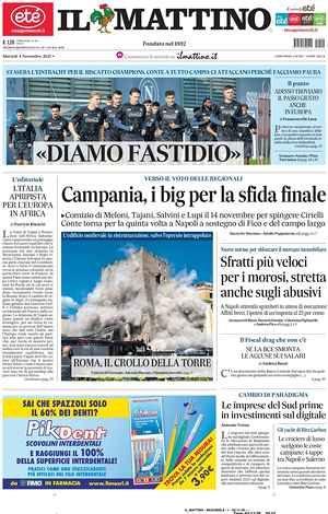 Il Mattino prima pagina