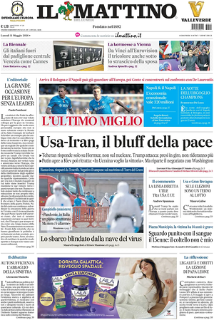 Prima pagina Il Mattino di oggi - Quotidiano nazionale