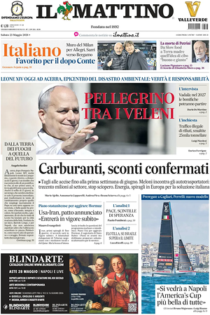 Prima pagina Il Mattino di oggi - Quotidiano nazionale