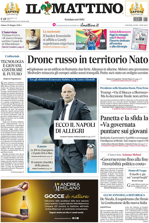 Prima pagina Il Mattino di oggi - Quotidiano nazionale