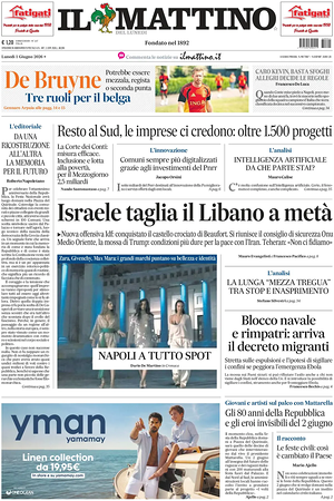 Il Mattino prima pagina