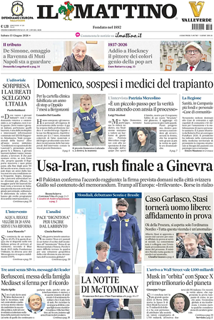 Prima pagina Il Mattino di oggi - Quotidiano nazionale