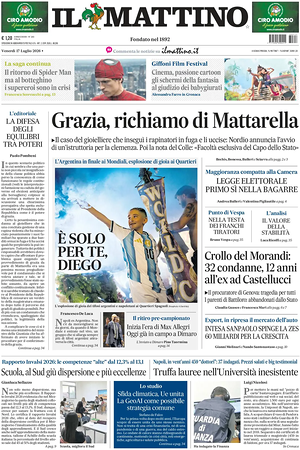 Il Mattino prima pagina