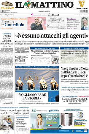 Prima pagina Il Mattino di oggi - Quotidiano nazionale