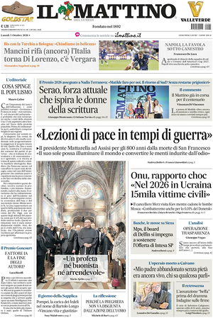 Il Mattino prima pagina