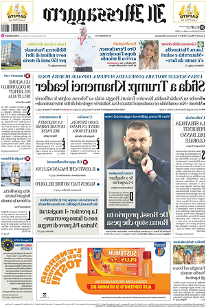 Prima pagina Il Messaggero di oggi - Quotidiano nazionale