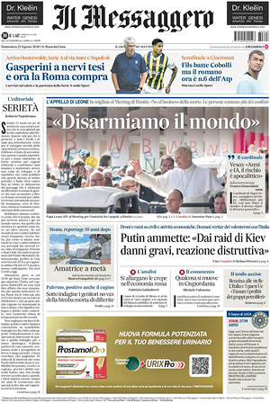 Prima pagina Il Messaggero di oggi - Quotidiano nazionale