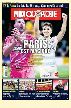 Une de Midi Olympique du jour - Journal sports